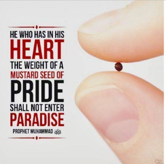 Pride, a cloth that drags to hell